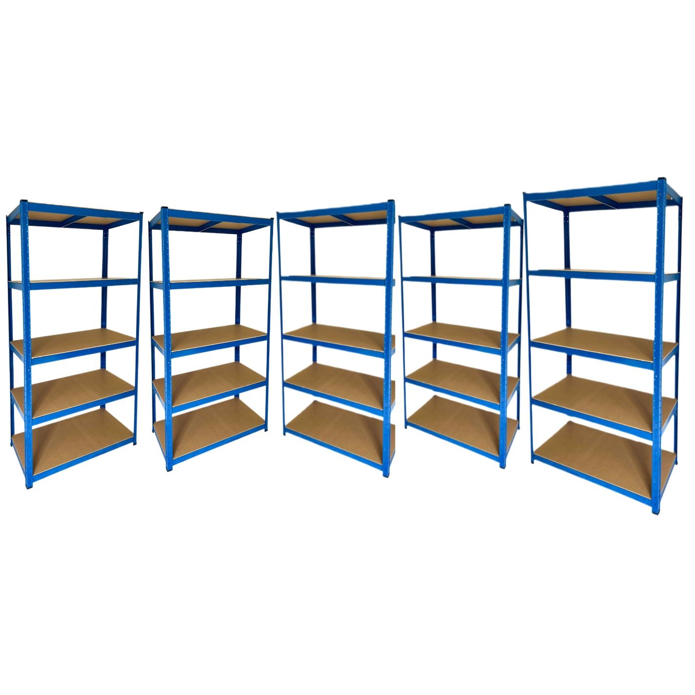 Scaffale di 5 Ripiani 180 x 90 x 45 - Blu (Set di 5)